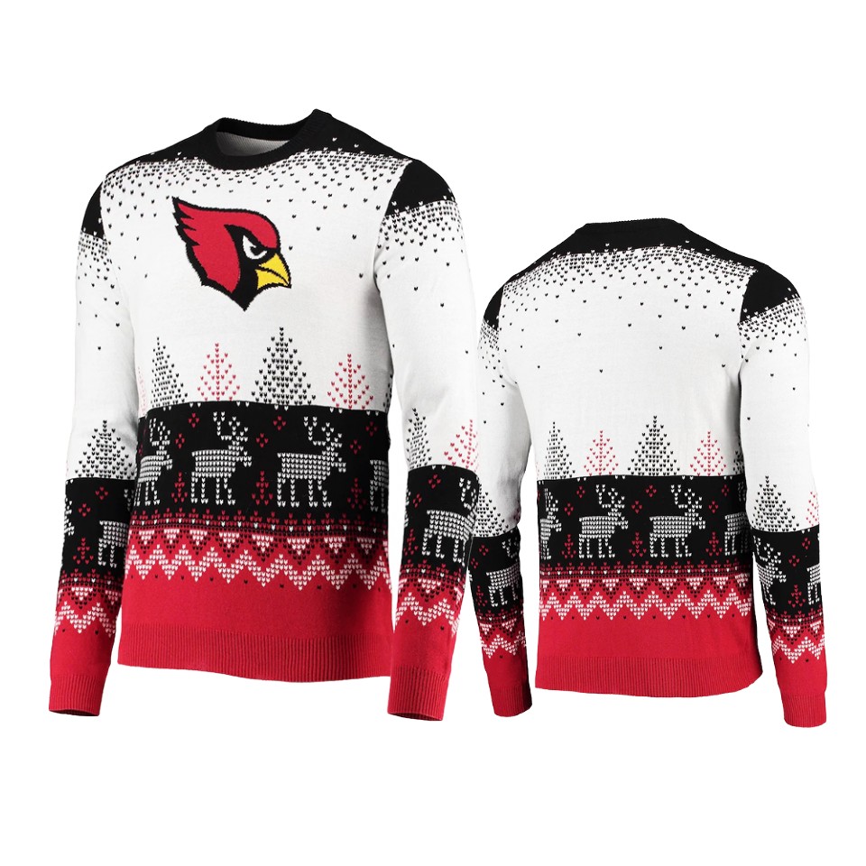 Cardinals White 2021 Christmas Gift Big Logo Sweater