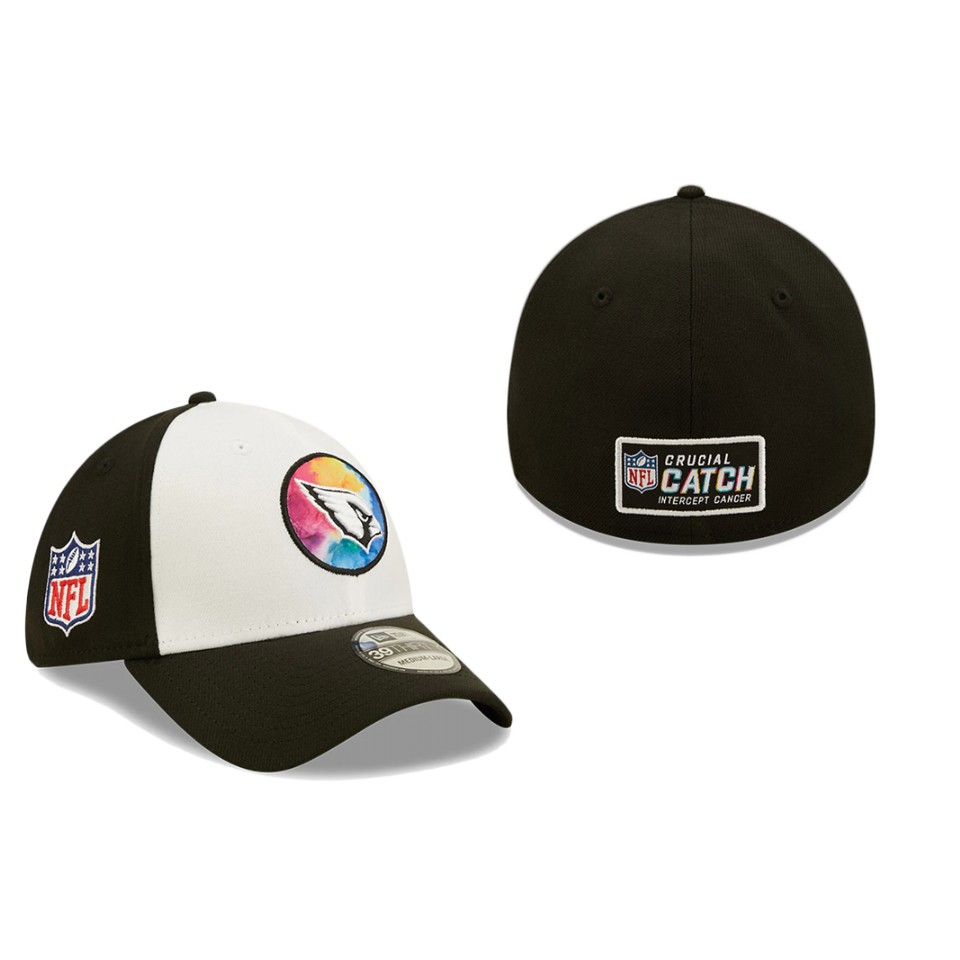 Cardinals White Black 2022 NFL Crucial Catch 39THIRTY Coaches Flex Hat