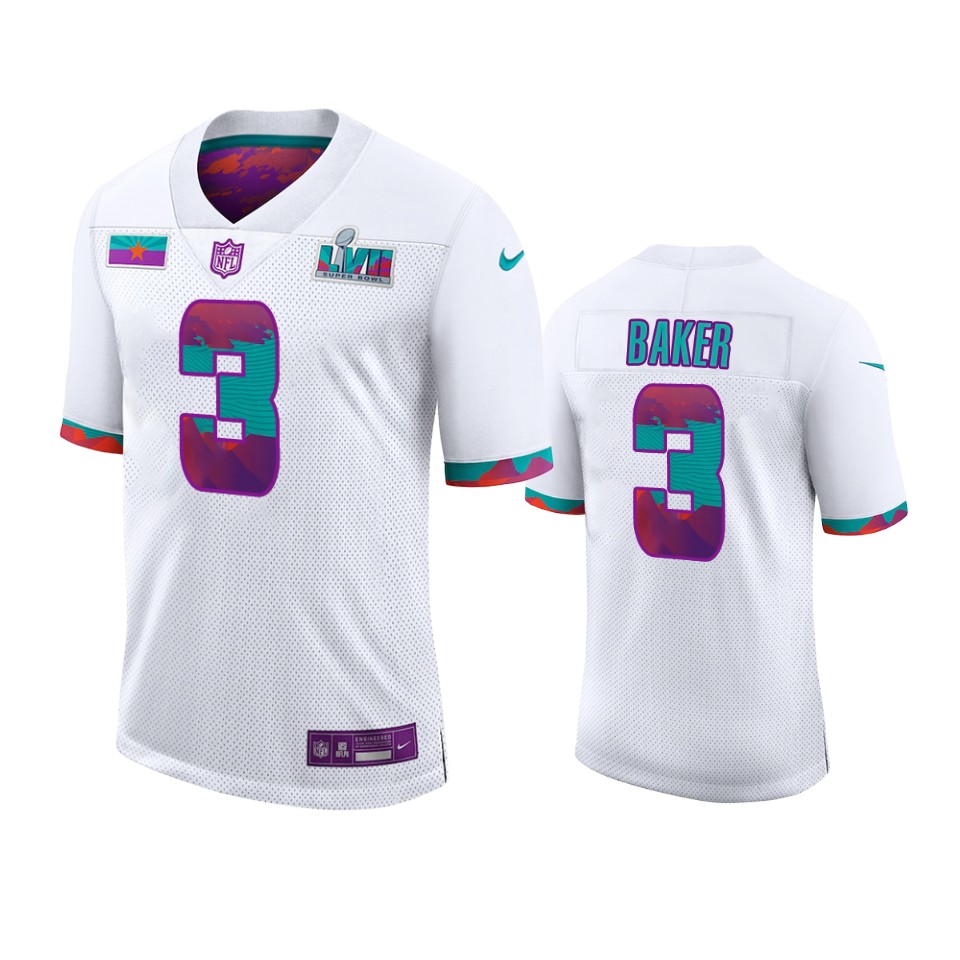 Cardinals White Budda Baker Super Bowl LVII Jersey