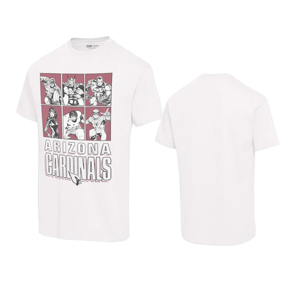 Cardinals White Disney Marvel Avengers Line-Up T-Shirt