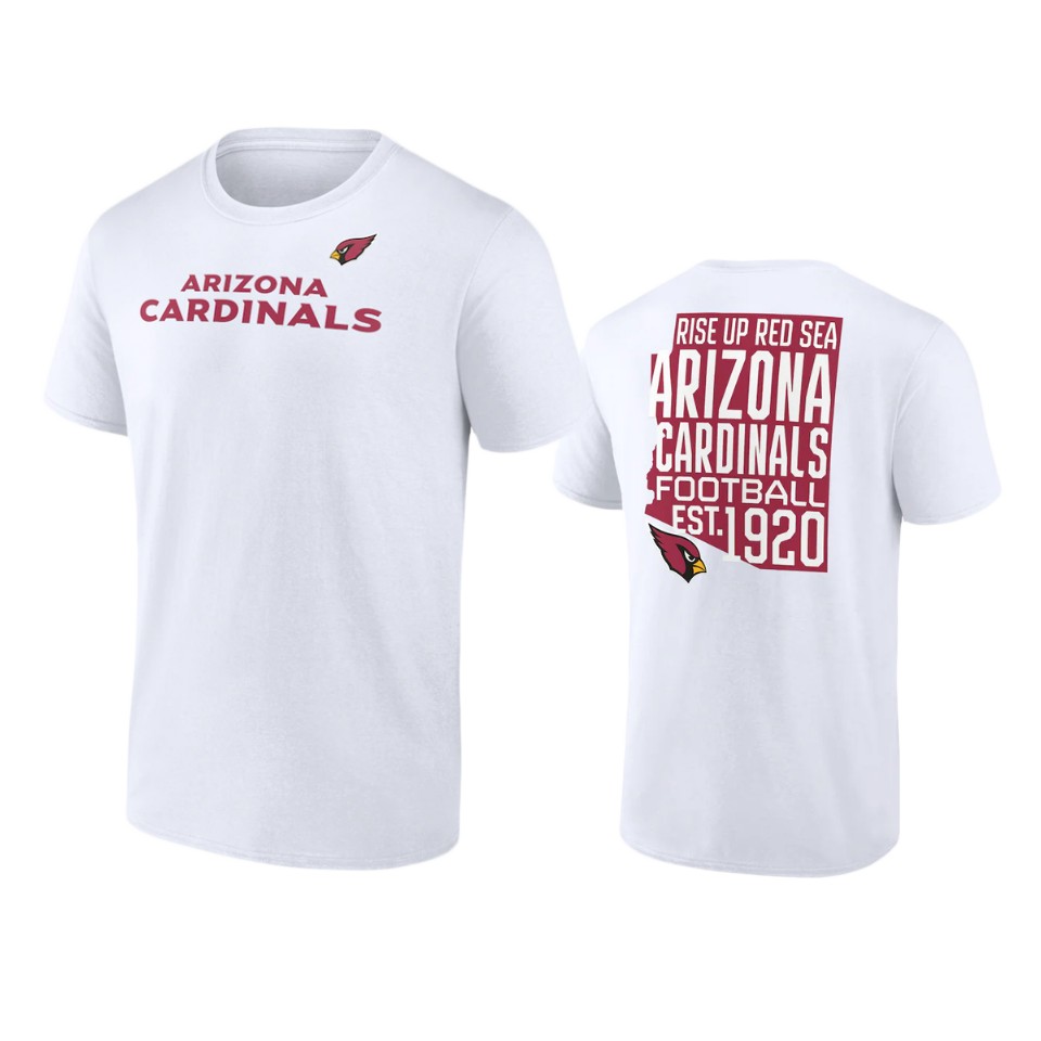 Cardinals White Hot Shot State T-Shirt