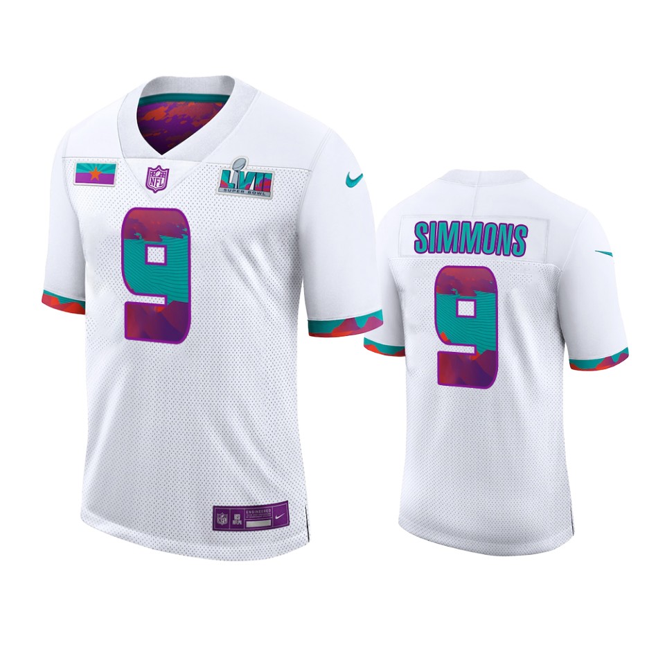 Cardinals White Isaiah Simmons Super Bowl LVII Jersey