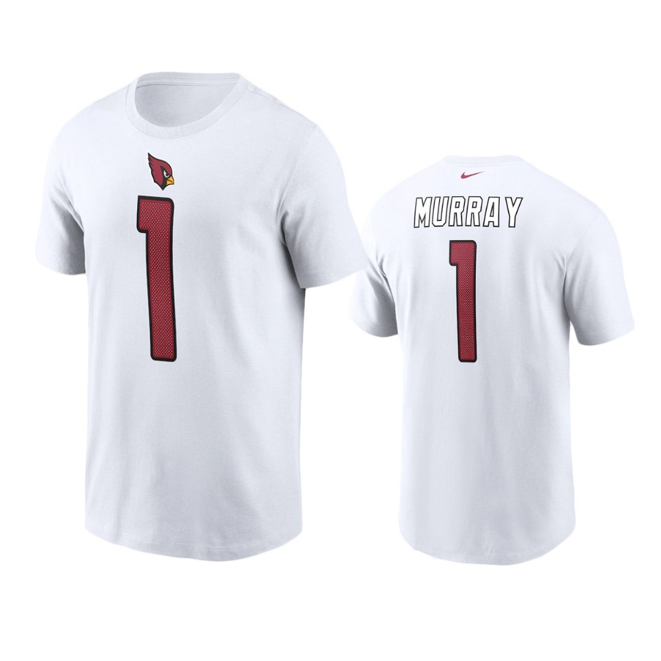 Cardinals White Kyler Murray Name & Number Men's T-Shirt