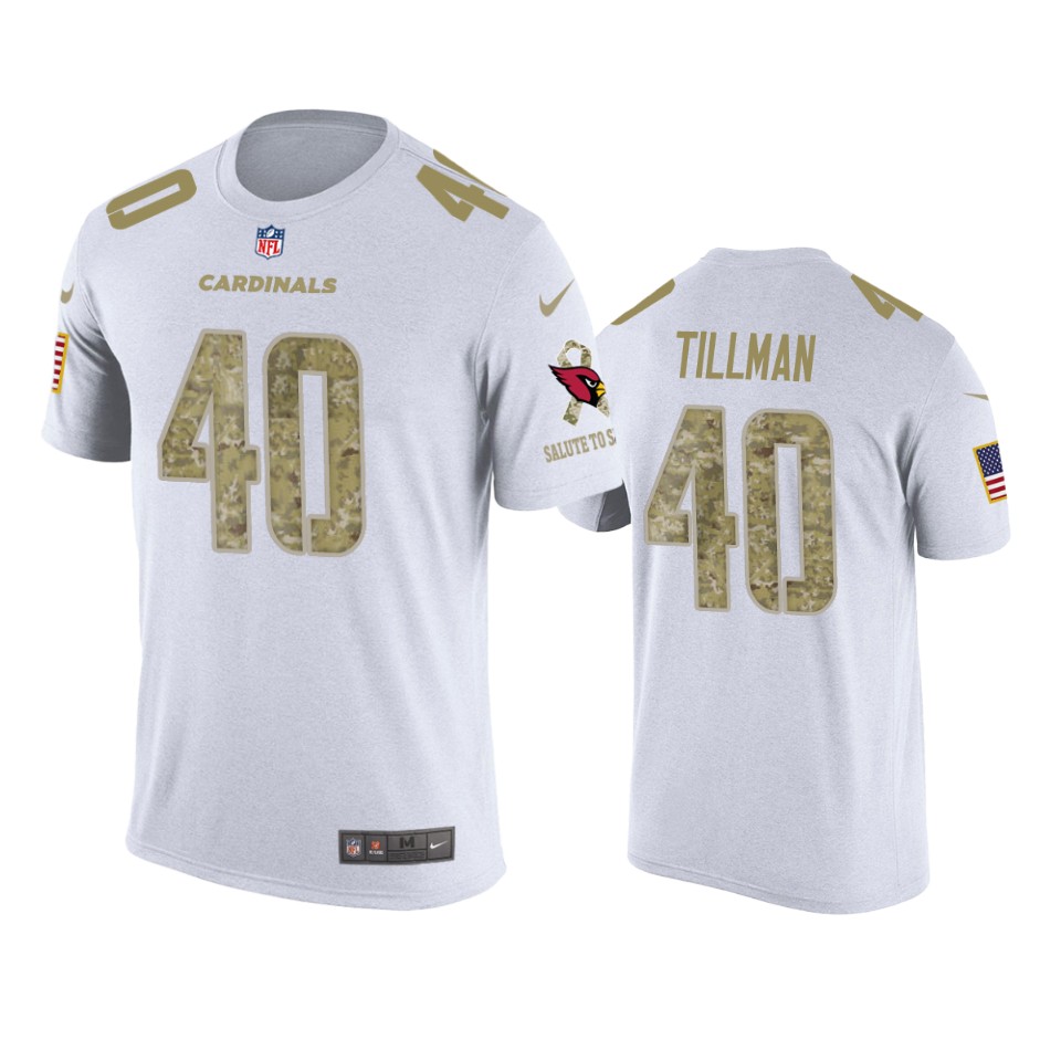 Cardinals White Pat Tillman Salute to Service T-Shirt