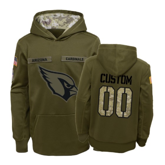 Cardinals Youth Custom 2018 Salute To Service Hoodie