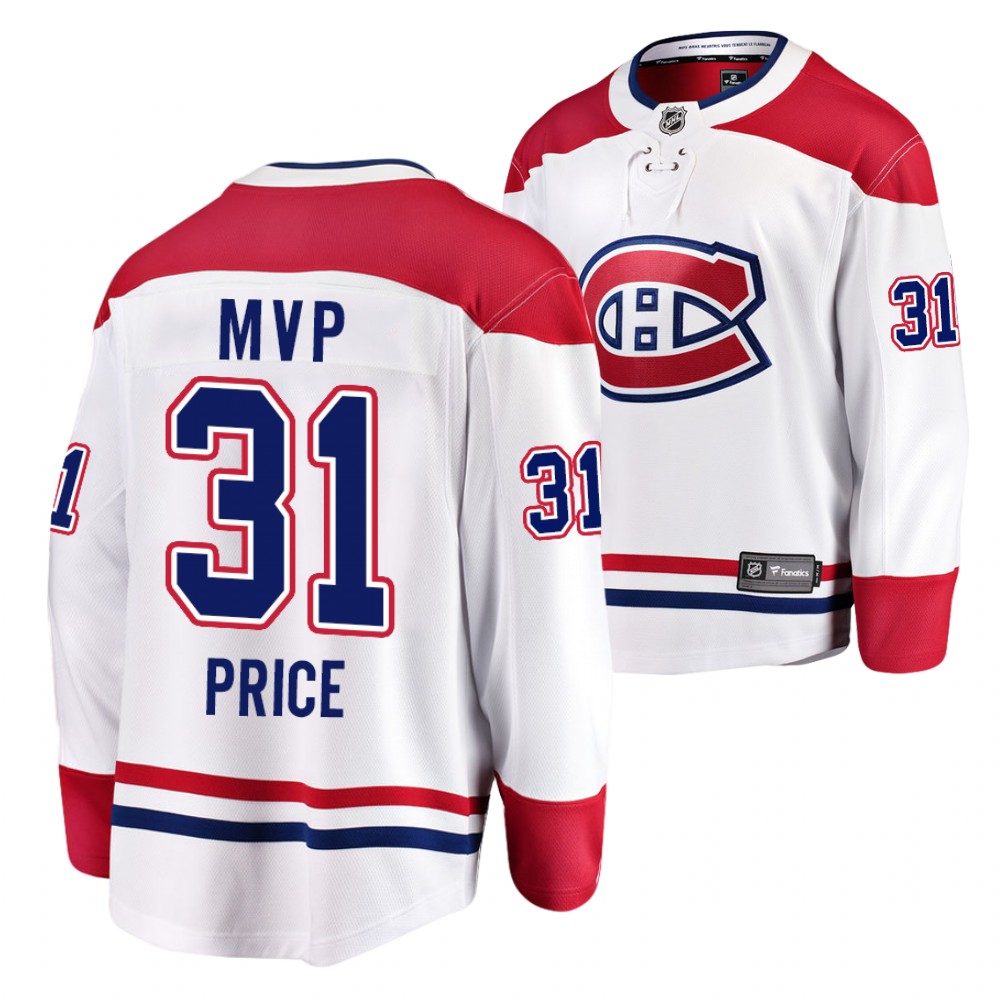 Carey Price Canadiens 2021 Playoff MVP White Jersey
