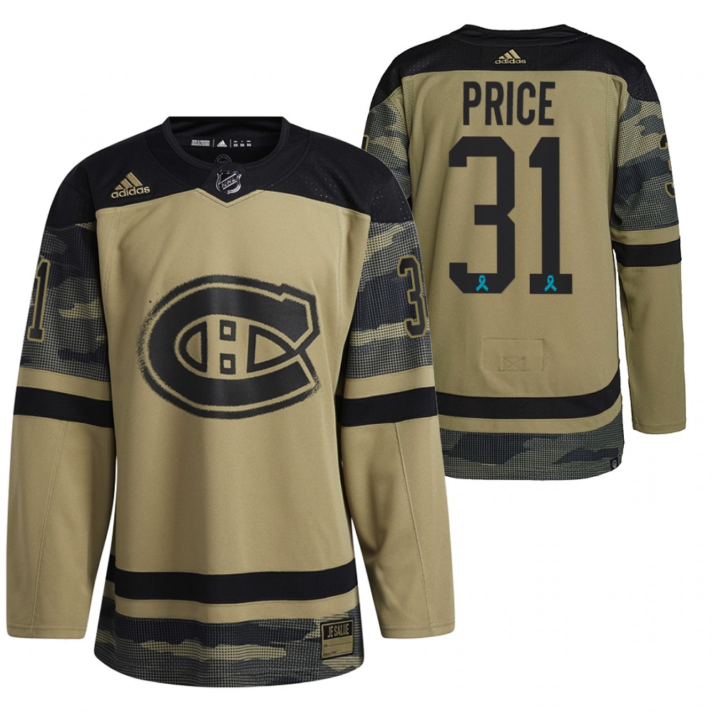 Carey Price Jersey Montreal Canadiens Canadian Armed Force Camo 2021 CAF Night