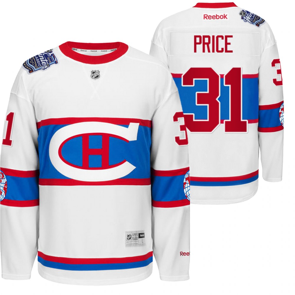 Carey Price Montreal Canadiens Throwback to World White Winter Classic Jersey
