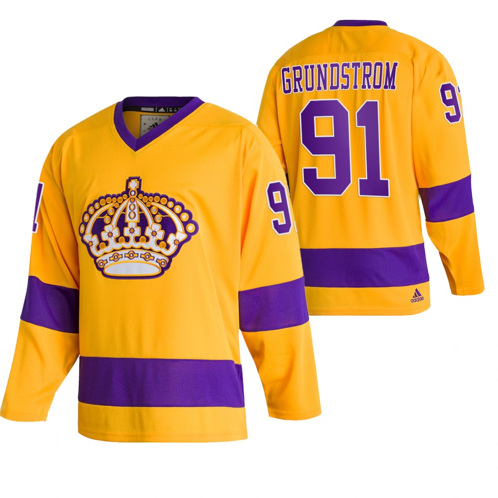 Carl Grundstrom Kings Team Classics Gold Throwback Jersey