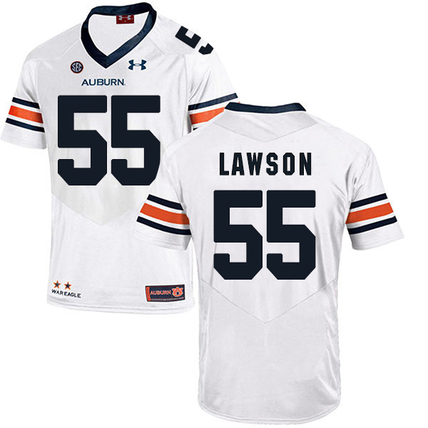 Carl Lawson Auburn Tigers Men's Jersey - #55 NCAA White Stitched Authentic