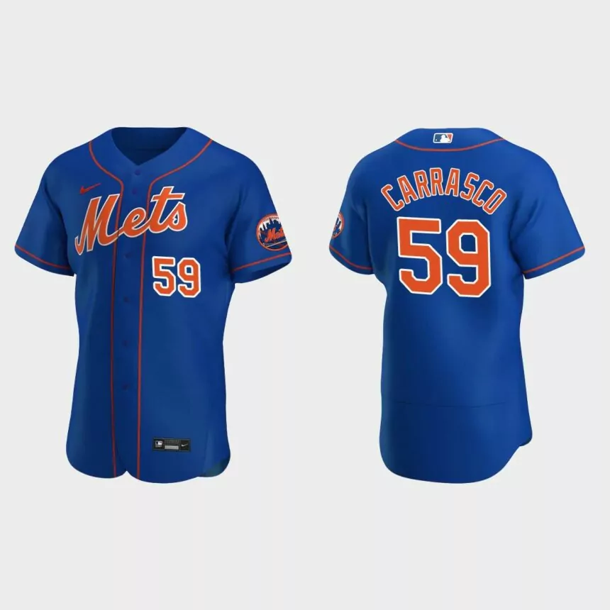 Carlos Carrasco #59 New York Mets Authentic Alternate Jersey – Royal