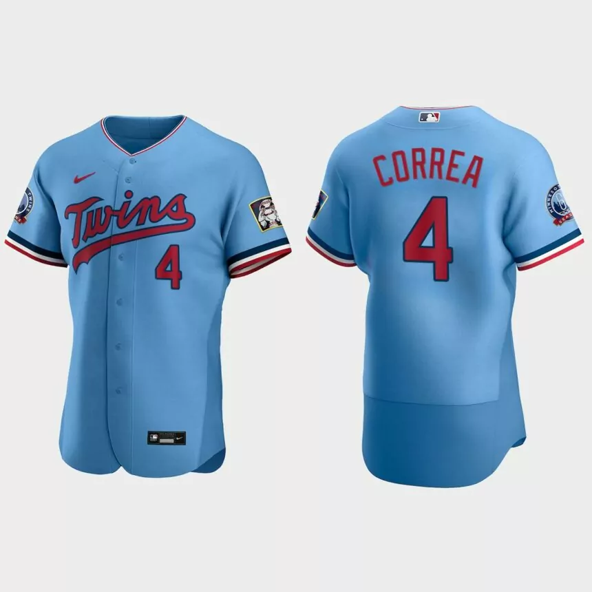 Carlos Correa Minnesota Twins Authentic Alternate Jersey – Light Blue