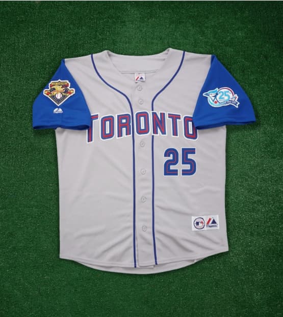 Carlos Delgado 2001 Toronto Blue Jays 25th Anniversary  Home jersey
