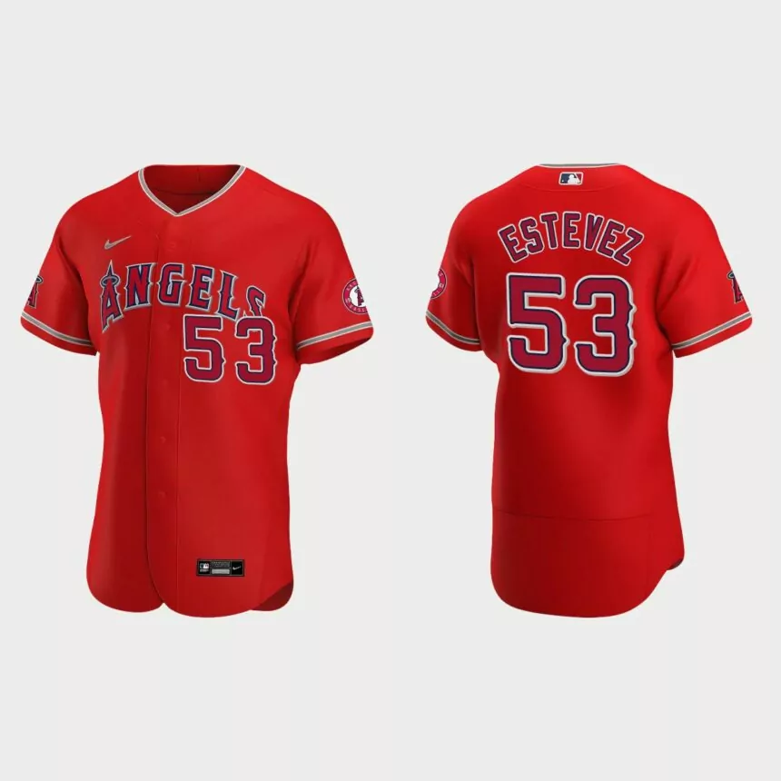 Carlos Estevez Los Angeles Angels Authentic Jersey – Red