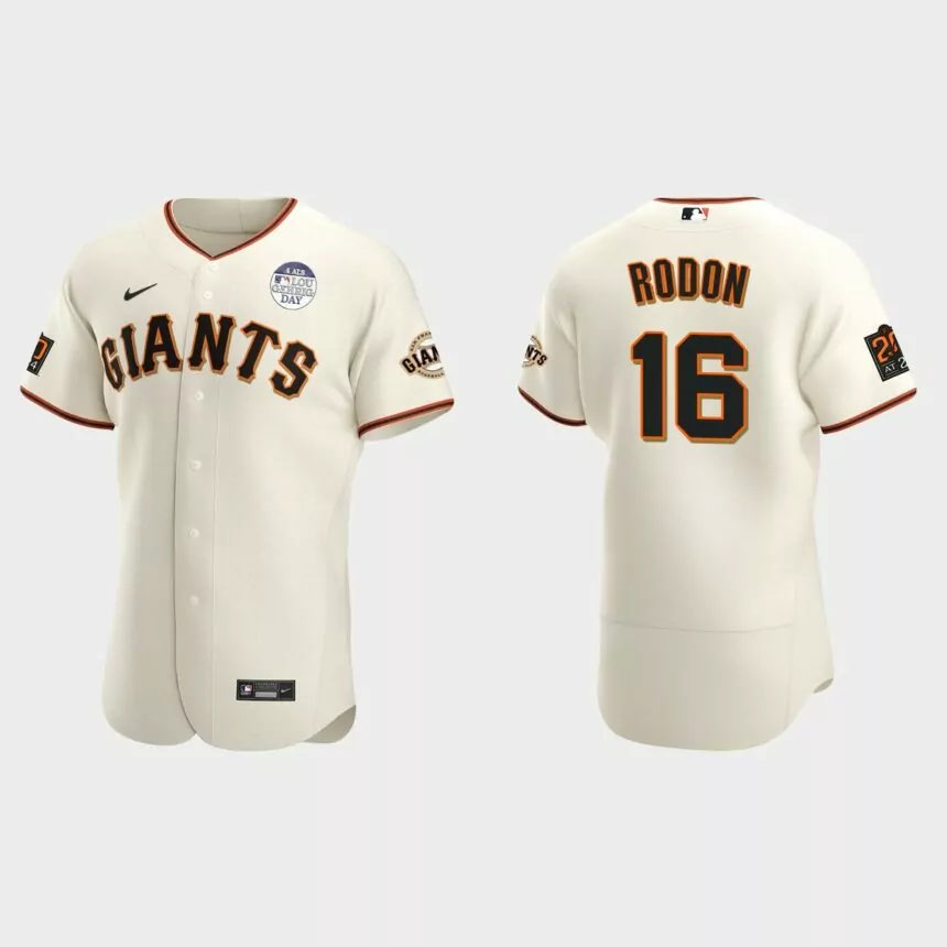 Carlos Rodon San Francisco Giants 4 ALS Lou Gehrig Day Authentic Jersey – Cream