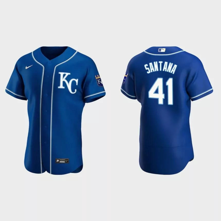 Carlos Santana #41 Kansas City Royals Authentic Alternate Jersey – Royal