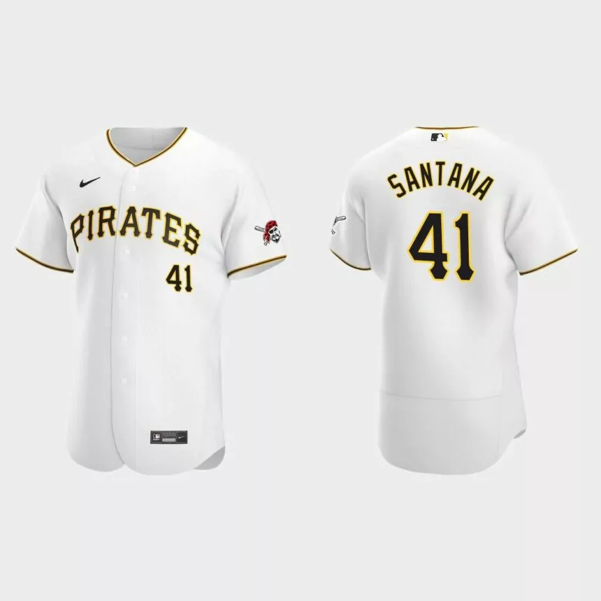 Carlos Santana Pittsburgh Pirates Authentic Home Jersey – White