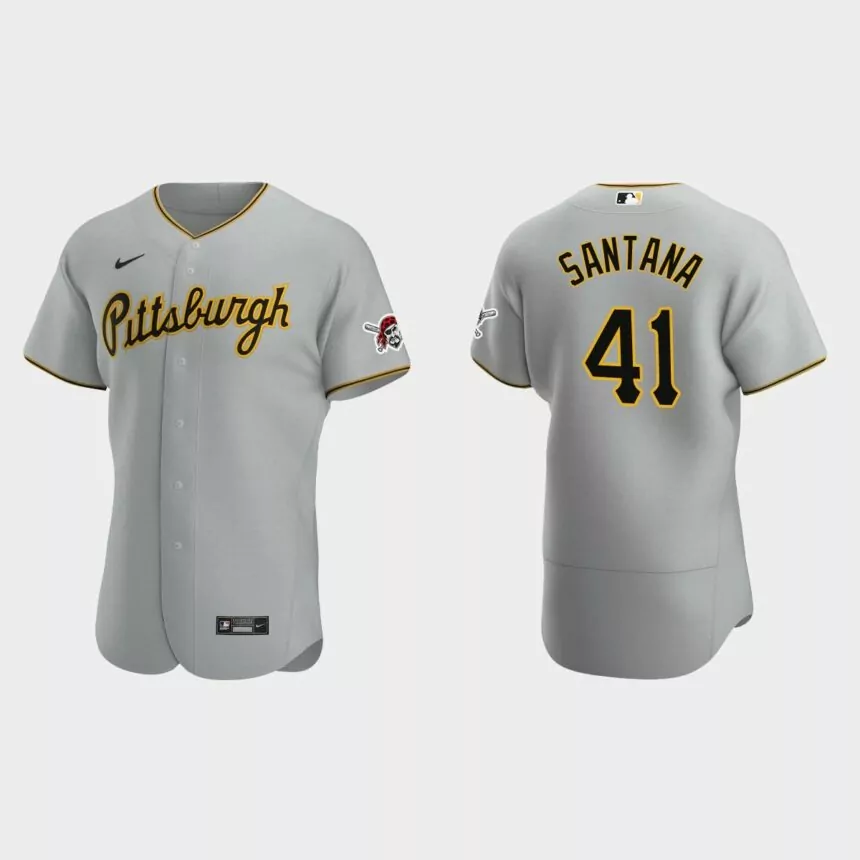 Carlos Santana Pittsburgh Pirates Authentic Road Jersey – Gray