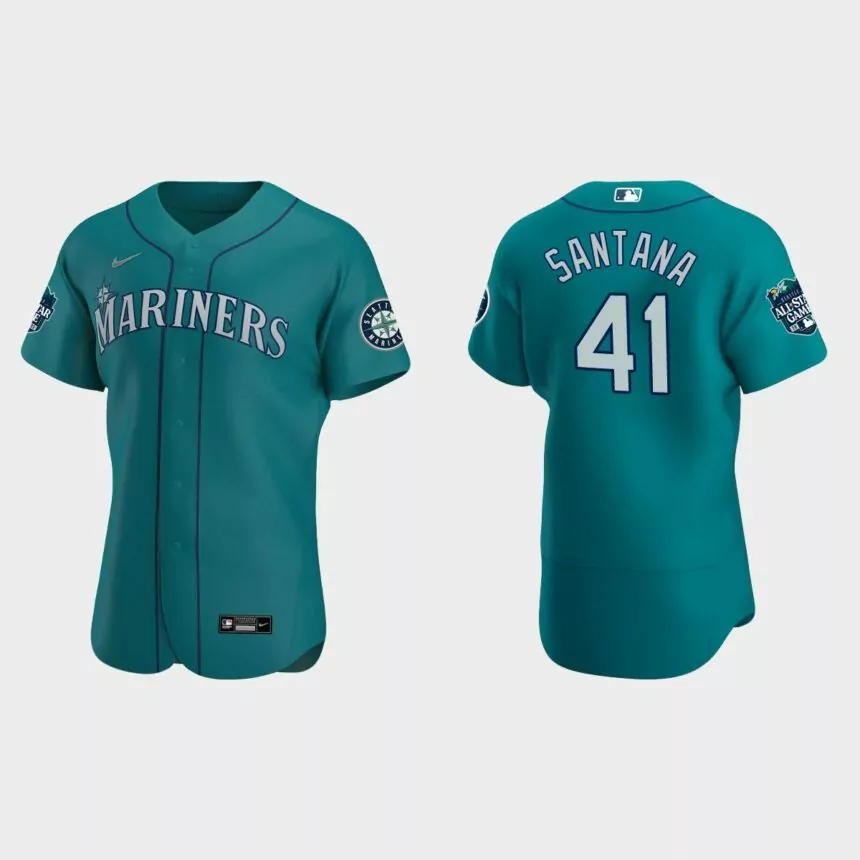 Carlos Santana Seattle Mariners 2023 MLB All-Star Game Jersey – Aqua