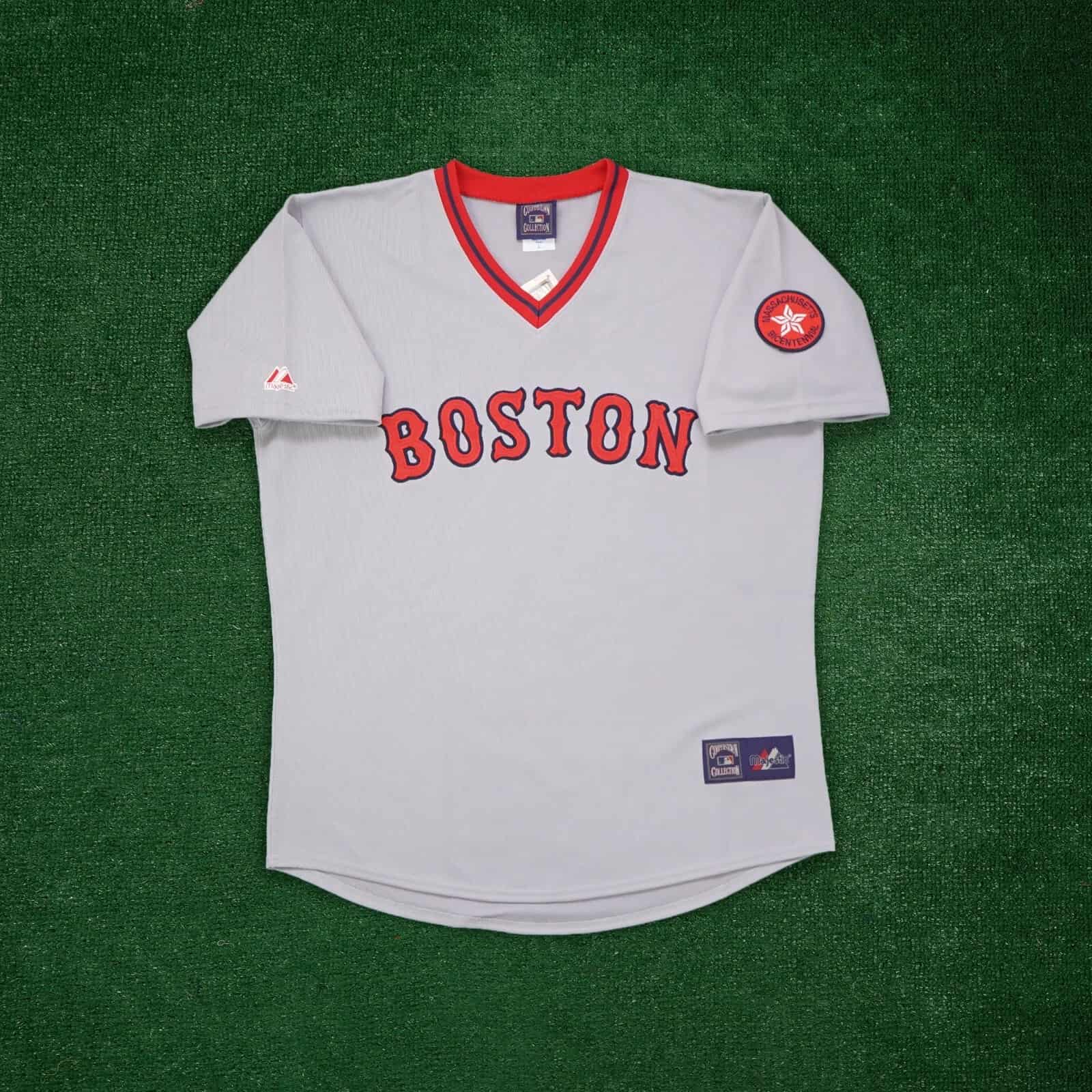 Carlton Fisk 1976 Boston Red Sox Cooperstown Home Road Throwback Jersey