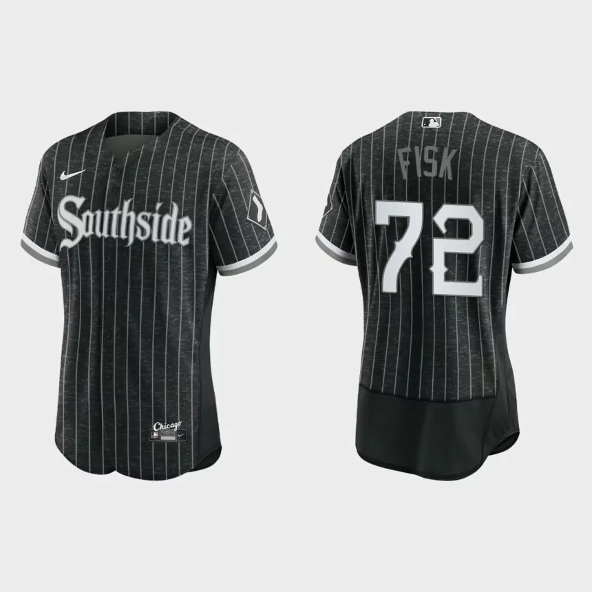 Carlton Fisk Chicago White Sox 2021 City Connect Authentic Jersey – Black