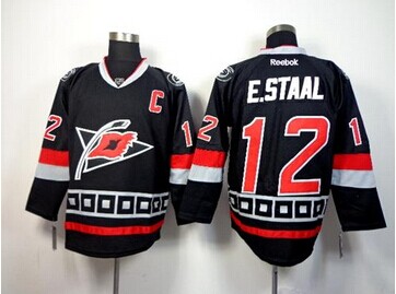 Carolina Hurricanes #12 Eric Staal Black Third Stitched NHL Jersey