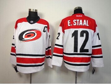Carolina Hurricanes #12 Eric Staal White Home NHL Jersey