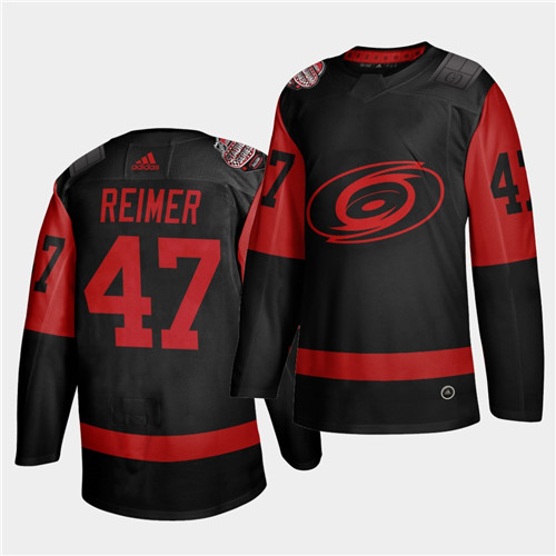 Carolina Hurricanes #47 James Reimer Black Men's 2021 Stadium Series Outdoor Game Jersey