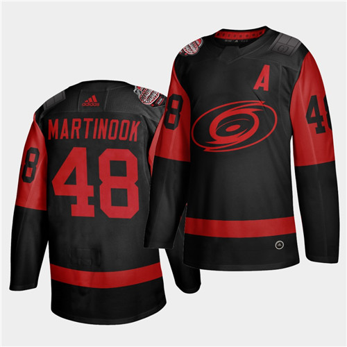 Carolina Hurricanes #48 Jordan Martinook Black Men's 2021 Stadium Series Outdoor Game Jersey