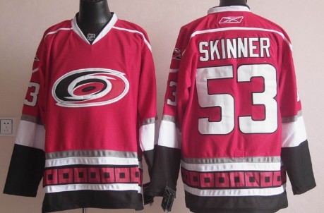 Carolina Hurricanes #53 Jeff Skinner Red Third Jersey Stitched