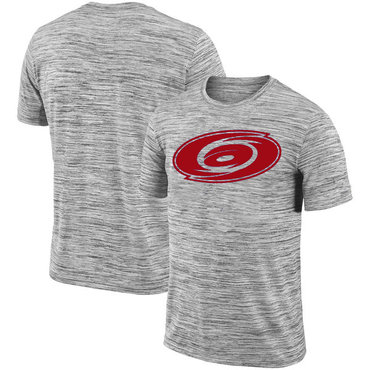 Carolina Hurricanes 2018 Heathered Black Sideline Legend Velocity Travel Performance T-Shirt