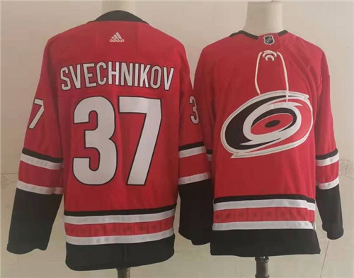 Carolina Hurricanes 37 Andrei Svechnikov Red Adidas Jersey