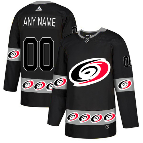 Carolina Hurricanes Black Men's Customized Team Logos Fashion Adidas Jersey