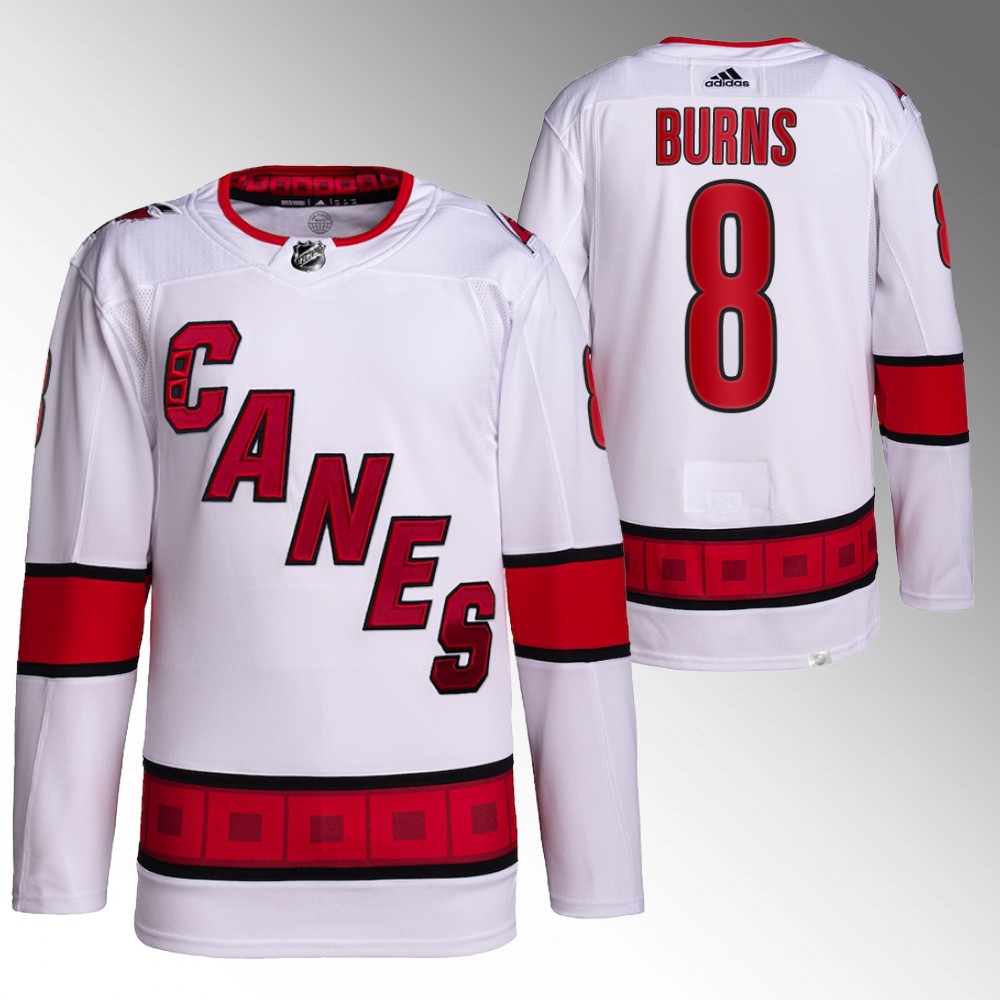 Carolina Hurricanes Brent Burns White Primegreen Authentic Away Jersey