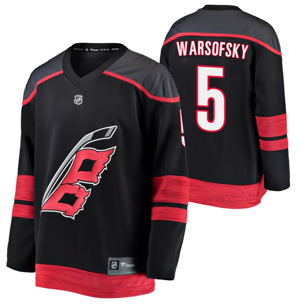 Carolina Hurricanes David Warsofsky Black Alternate Breakaway Player Jersey