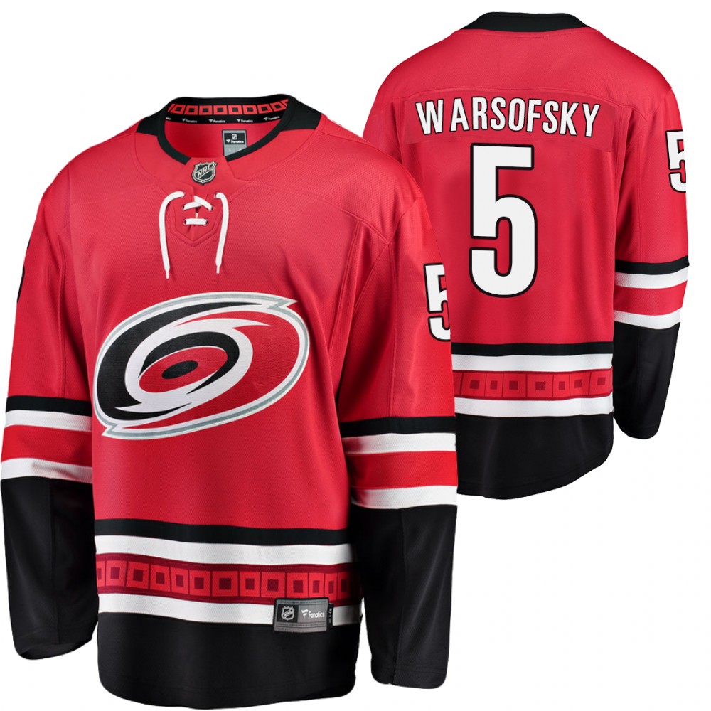 Carolina Hurricanes David Warsofsky Red Home Breakaway Player Jersey
