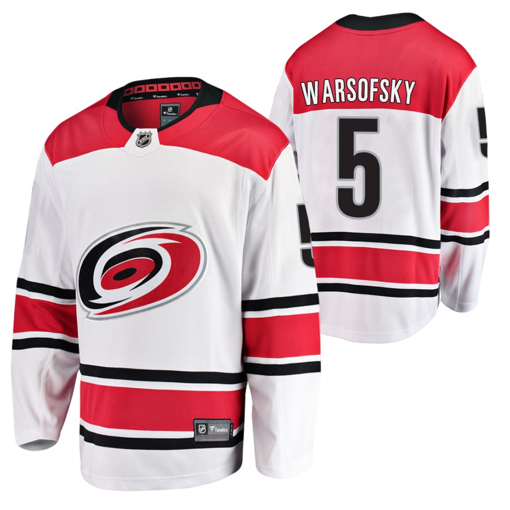 Carolina Hurricanes David Warsofsky White Premier Away Jersey