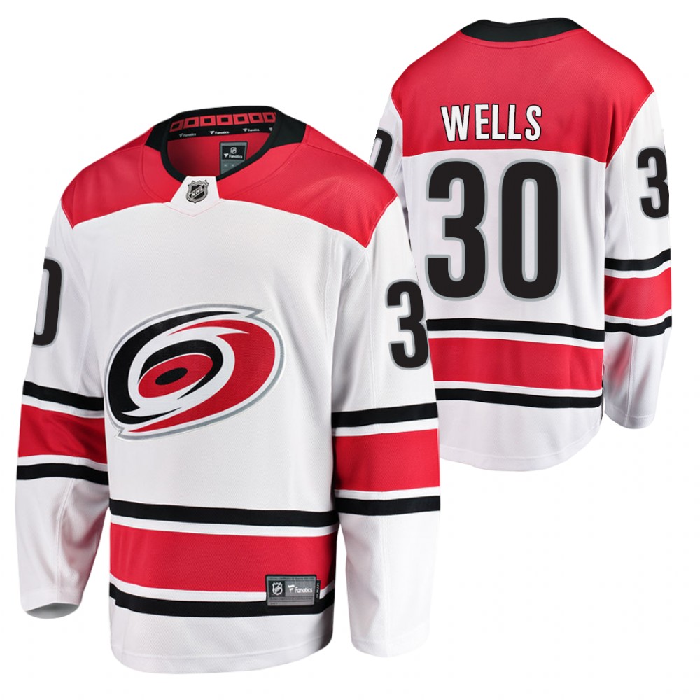 Carolina Hurricanes Dylan Wells White Away 2021 Jersey