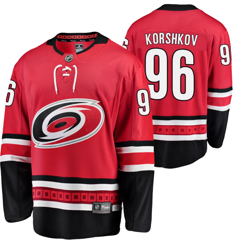 Carolina Hurricanes Egor Korshkov Red Home Breakaway Player Jersey