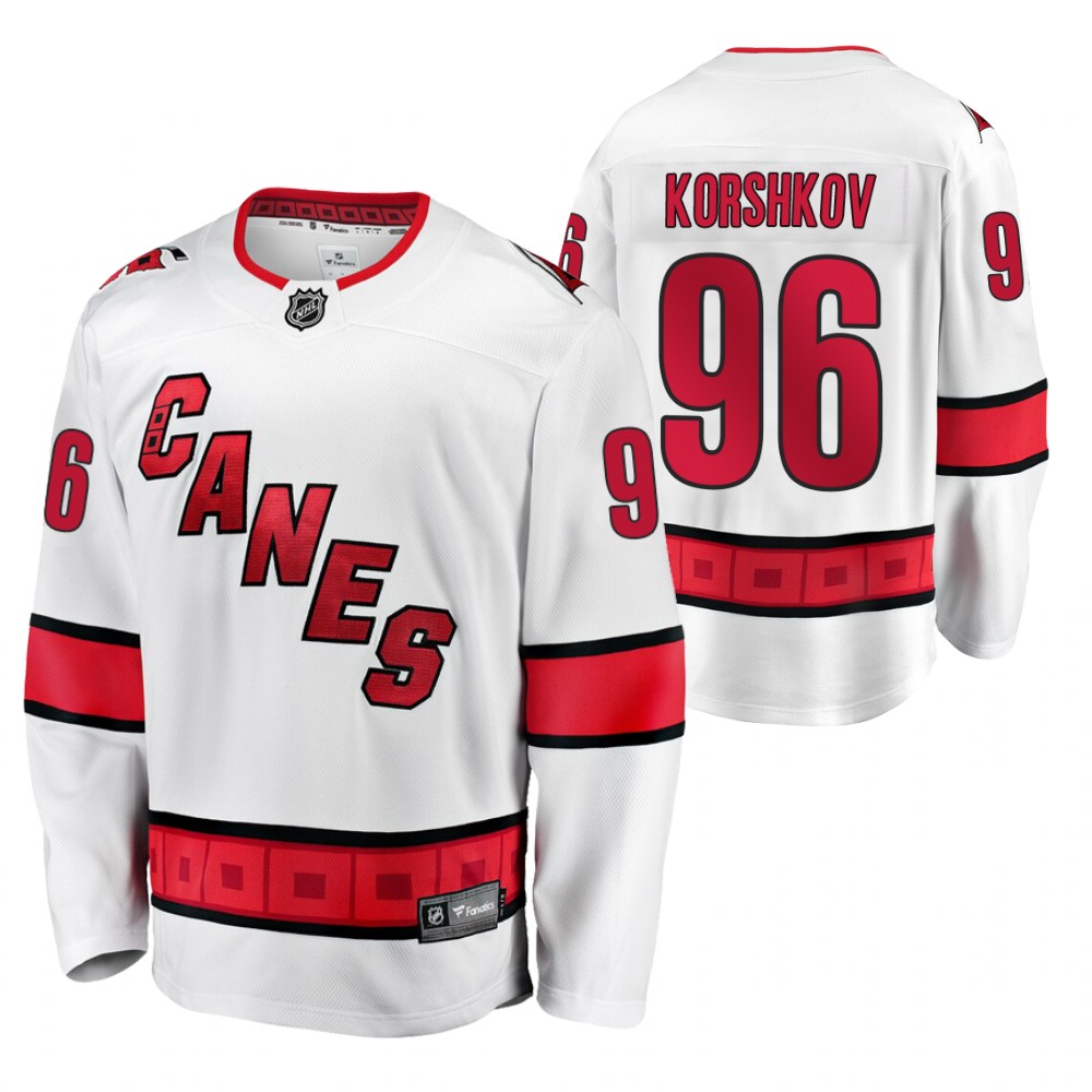 Carolina Hurricanes Egor Korshkov White Away Breakaway Player Jersey