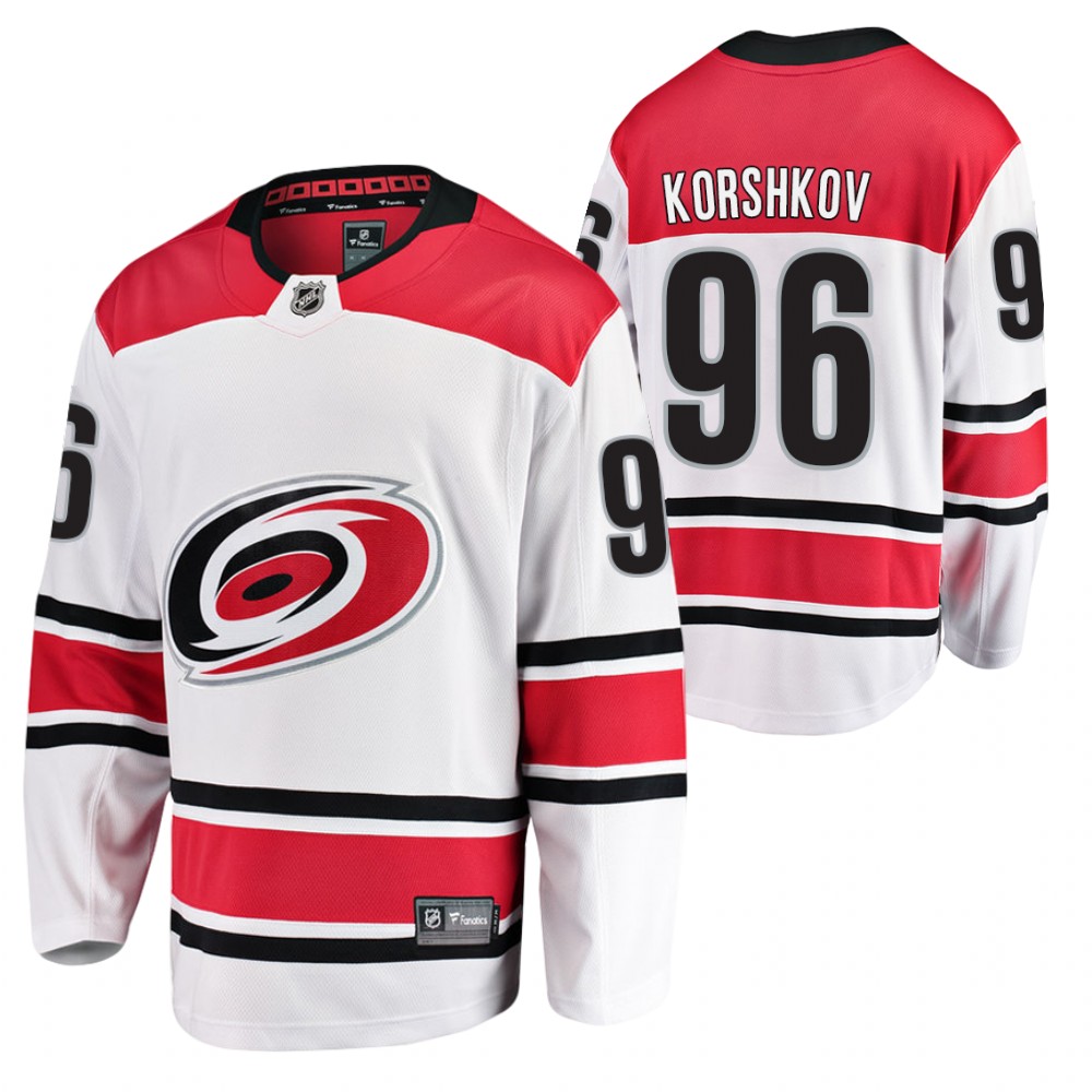 Carolina Hurricanes Egor Korshkov White Premier Away Jersey