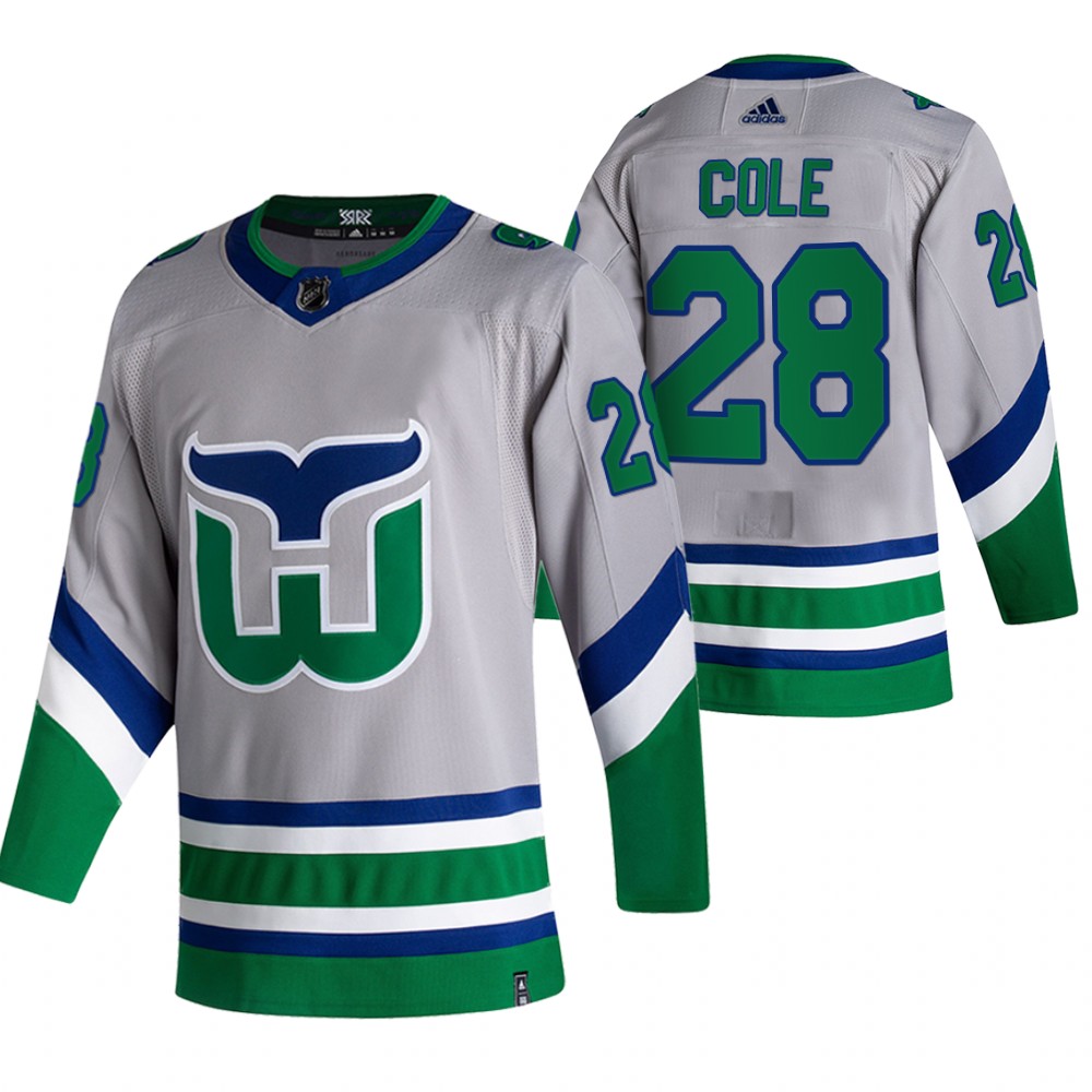 Carolina Hurricanes Ian Cole Gray 2021 Reverse Retro Special Edition Jersey