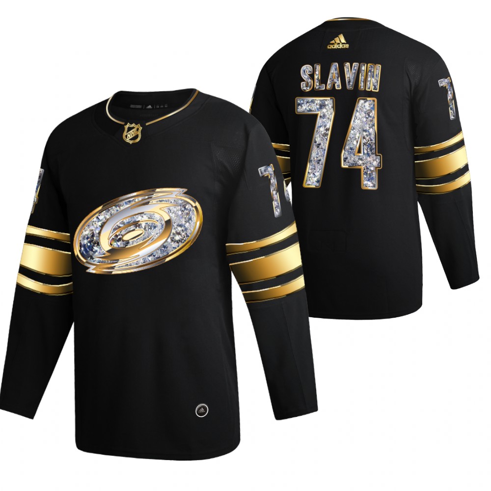 Carolina Hurricanes Jaccob Slavin Black 2022 Stanley Cup Playoffs Diamond Edition Jersey