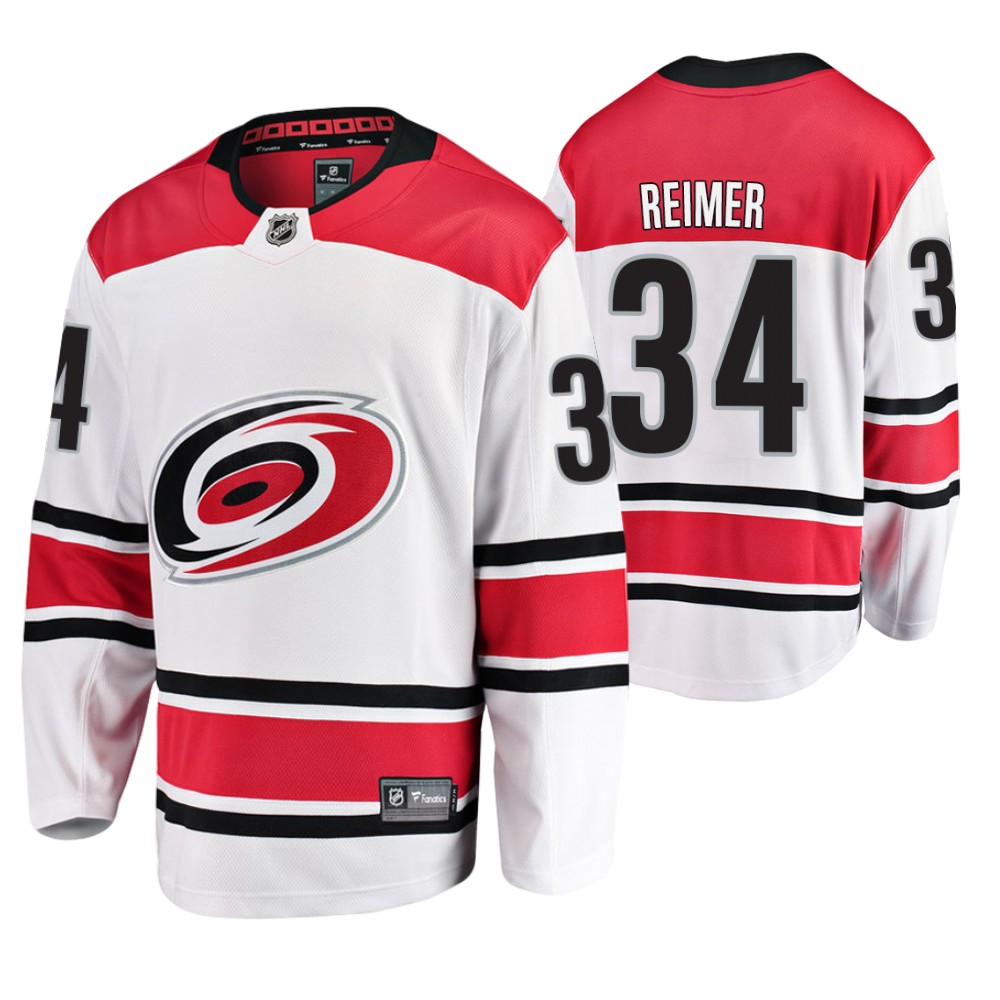 Carolina Hurricanes James Reimer Men's Away Breakaway Player Fanatics Branded Jersey