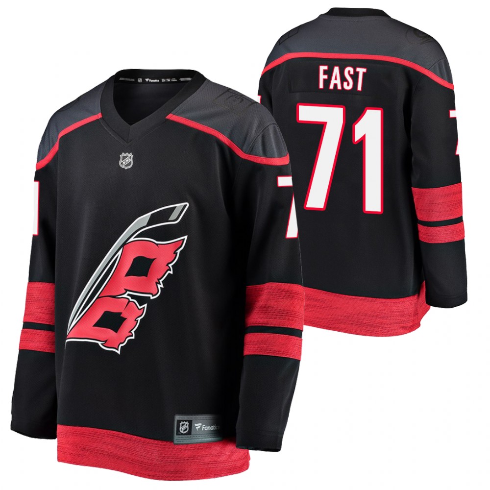 Carolina Hurricanes Jesper Fast Black Alternate Premier Player 2020-21 Jersey