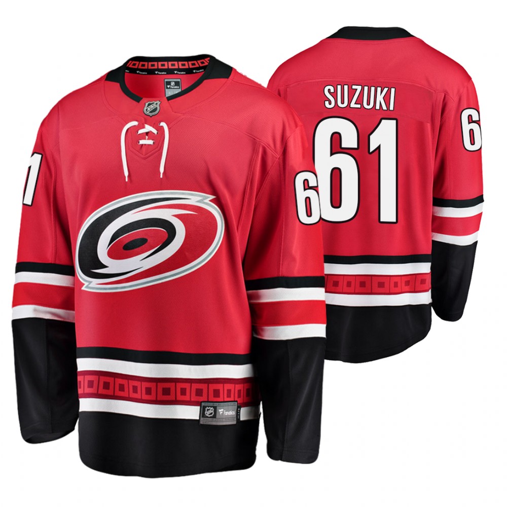 Carolina Hurricanes Ryan Suzuki Men's Home Breakaway Player Jersey