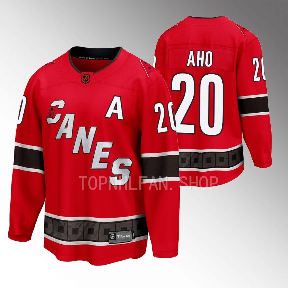 Carolina Hurricanes Sebastian Aho Red 2022 Special Edition 2.0 Breakaway Retro Jersey
