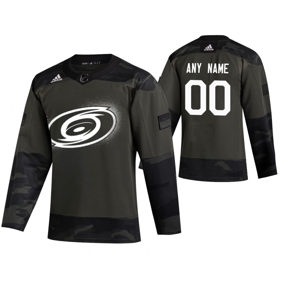 Carolina Hurricanes hockey Camo 2019 Veterans Day Jersey Custom