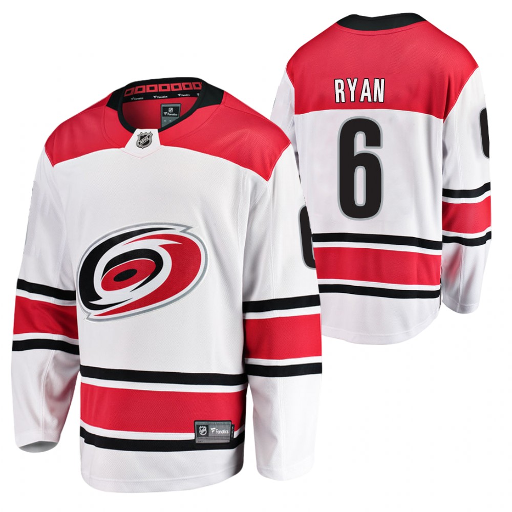 Carolina Hurricanes joakim ryan White 2020-21 Away Breakaway Player Jersey