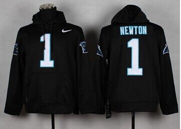 Carolina Panthers #1 Cam Newton Black Pullover NFL Hoodie